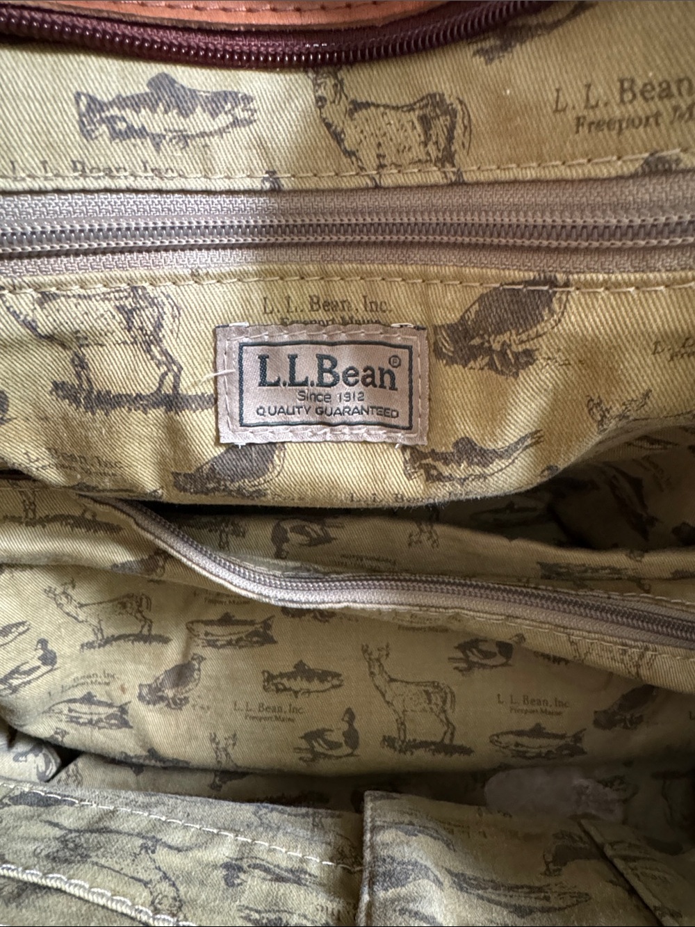 L.L. Bean Woven Leather Tote in Cognac - Picture 5 of 13